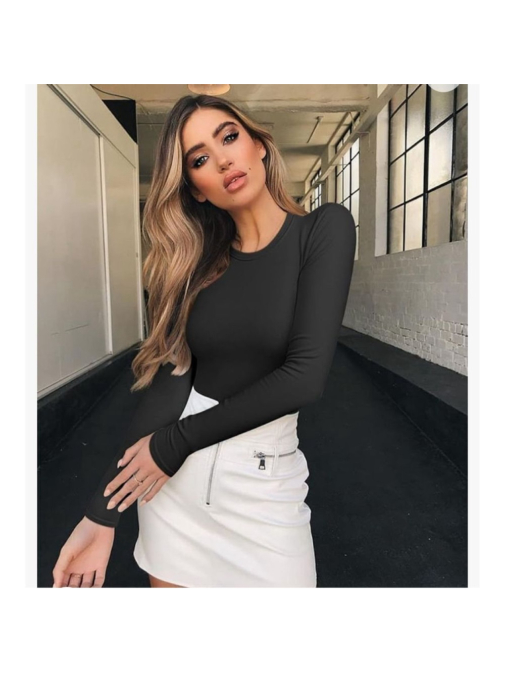 NEW Ribbed Stretch Fitted Underscrubs Layer Tee Shirt S